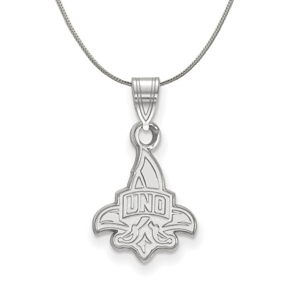 Sterling Silver U. of New Orleans Small Pendant Necklace Discount