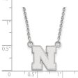 Sterling Silver U of Nebraska Small Initial N Pendant Necklace Online Hot Sale