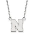 Sterling Silver U of Nebraska Small Initial N Pendant Necklace Online Hot Sale