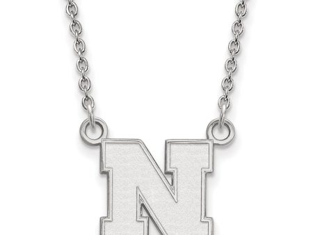 Sterling Silver U of Nebraska Small Initial N Pendant Necklace Online Hot Sale