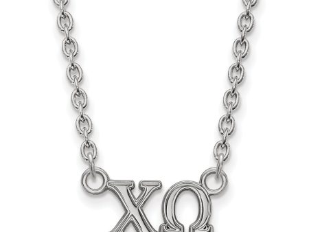 Sterling Silver Chi Omega Medium Necklace Sale