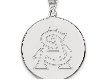 Sterling Silver Arizona State XL Disc Pendant on Sale