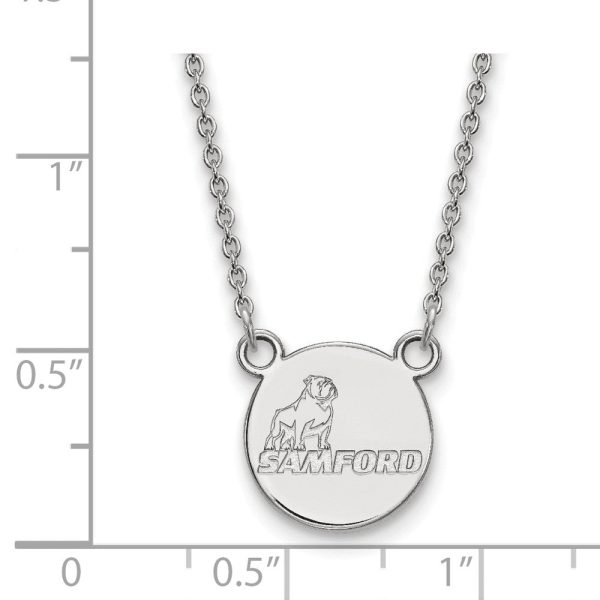 Sterling Silver Samford U Small Pendant Necklace Discount