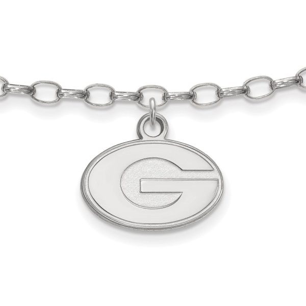 Sterling Silver University of Georgia Anklet, 9 Inch For Sale