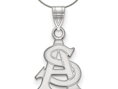 Sterling Silver Arizona State Small  AS  Necklace Supply