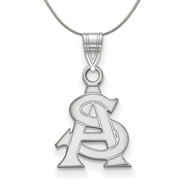 Sterling Silver Arizona State Small  AS  Necklace Supply