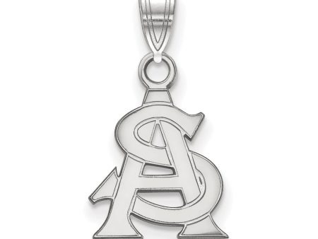 Sterling Silver Arizona State Small  AS  Pendant For Sale