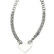 Stainless Steel Engravable Polished Heart Necklace - 20 Inch Online Hot Sale