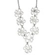 Stainless Steel Polished Flowers Y Necklace - 18 Inch on Sale