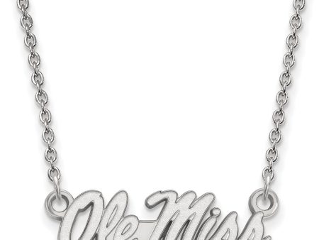 Sterling Silver U of Mississippi Small Ole Miss Script Necklace Online Hot Sale