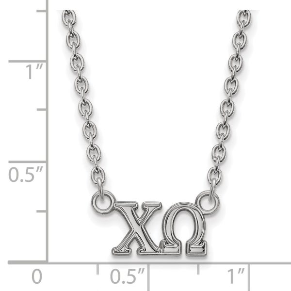 Sterling Silver Chi Omega Medium Necklace Sale