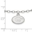 Sterling Silver University of Georgia Anklet, 9 Inch For Sale