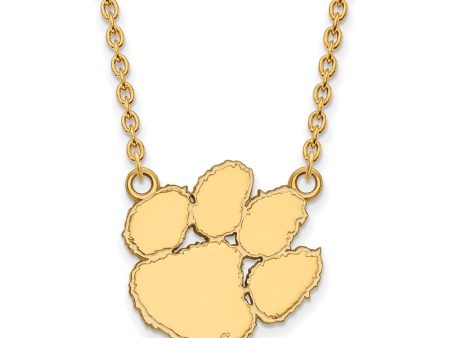 14k Yellow Gold Clemson U Large Pendant Necklace Sale