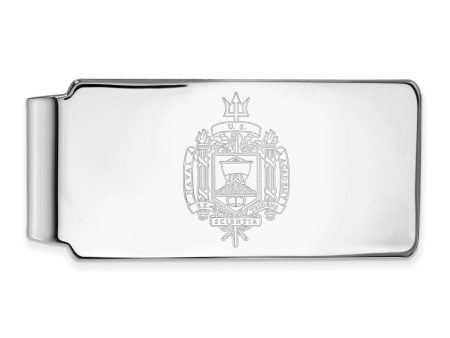 Sterling Silver U.S. Naval Academy Crest Money Clip Hot on Sale