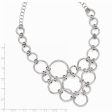 Textured Multi Circle Collar Necklace in Sterling Silver, 18.5 Inch Hot on Sale