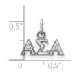 Sterling Silver Alpha Sigma Alpha XS (Tiny) Greek Letters Charm For Sale