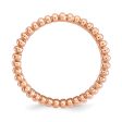 2.25mm Stackable 14K Rose Gold Plated Silver Curved Beaded Band For Discount