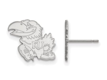 Sterling Silver University of Kansas Small Mascot Post Earrings Fashion