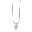 3 Stone Diamond Marquise Necklace in Rhodium Plated Silver, 18-20 Inch Supply