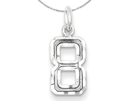 Sterling Silver, Varsity Collection, Small D C Number 8 Necklace Online Sale