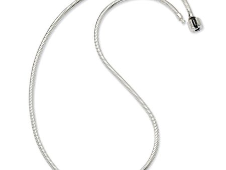 17 Inch Artisan Snake 3mm Charm Necklace in Silver for 4mm Charms Hot on Sale