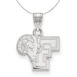 Sterling Silver Fordham U Small Ram  F  Pendant Necklace Cheap