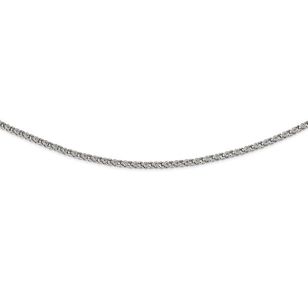 3.75mm Stainless Steel Fancy Circle Link Chain Necklace For Cheap