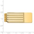 Men s 14k Yellow Gold Fold-Over Carved Money Clip For Sale