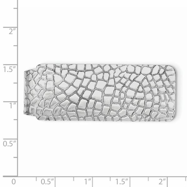 Polished Cobblestone Sterling Silver Money Clip Online Sale