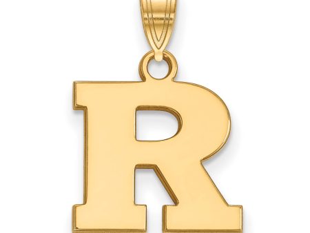 10k Yellow Gold Rutgers Small Initial R Pendant Online Hot Sale