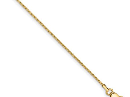 0.9mm, 14k Yellow Gold, Solid Box Chain Bracelet Online Hot Sale