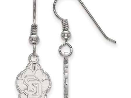 Sterling Silver University of South Dakota Small Dangle Earrings Supply