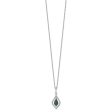 1 5 Ctw Blue & White Diamond Double Marquise Sterling Silver Necklace For Cheap