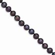 8-9mm, Black FW Cultured Pearl & 14k Yellow Gold Clasp Necklace Online Sale