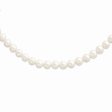 10-11mm, White FW Cultured Pearl & Sterling Silver Clasp Necklace For Sale