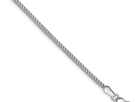 1.3mm, 14k White Gold, Solid Franco Chain Bracelet Discount