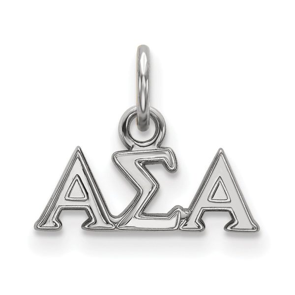 Sterling Silver Alpha Sigma Alpha XS (Tiny) Greek Letters Charm For Sale