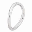 2.25mm Stackable Sterling Silver Curved Polished Band For Cheap