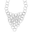 Textured Multi Circle Collar Necklace in Sterling Silver, 20 Inch on Sale