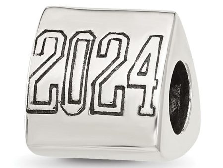 2024 Graduation 3 Sided Sterling Silver Bead Charm Online now