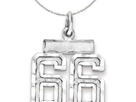 Sterling Silver, Varsity Collection, Small D C Number 66 Necklace Online