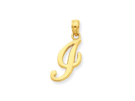 14k Yellow Gold, Mimi Collection, Small Script Initial I Pendant Online