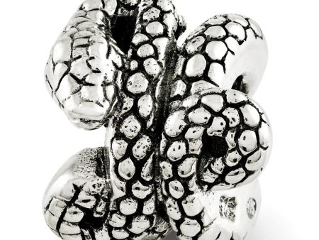 Antiqued Sterling Silver 3D Snake Bead Charm Online Hot Sale