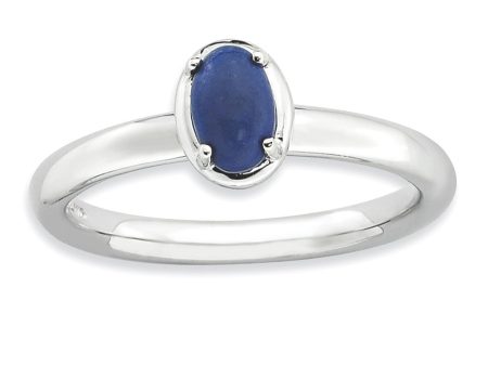 Sterling Silver Stackable Blue Lapis Ring Online