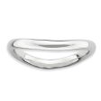 2.25mm Stackable Sterling Silver Curved Polished Band For Cheap