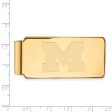 14k Gold Plated Silver Michigan (Univ of) Money Clip Online now