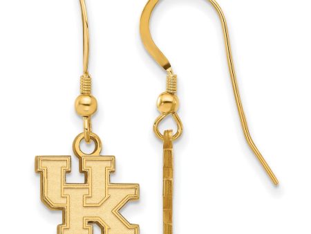 14k Gold Plated Silver Univ. of Kentucky XS (Tiny) Dangle Earrings For Sale