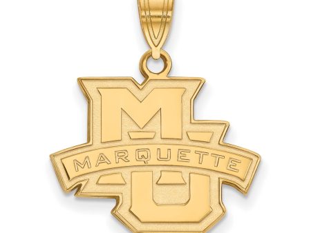 10k Yellow Gold Marquette U Medium Pendant For Cheap