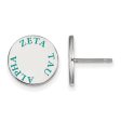 Sterling Silver Zeta Tau Alpha Enamel Post Earrings Discount