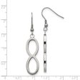 Brushed Infinity Symbol Dangle Earrings in Stainless Steel Supply